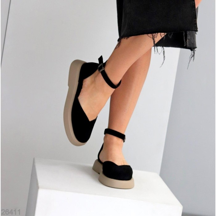 Туфлі жіночі натуральна замша чорні 36,37,38,39р