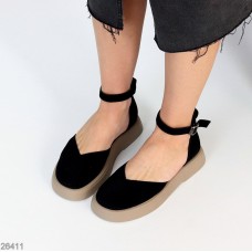 Туфлі жіночі натуральна замша чорні 36,37,38,39р