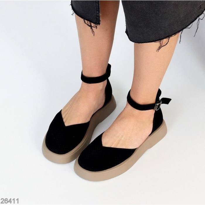 Туфлі жіночі натуральна замша чорні 36,37,38,39р