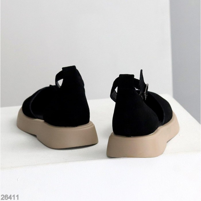 Туфлі жіночі натуральна замша чорні 36,37,38,39р