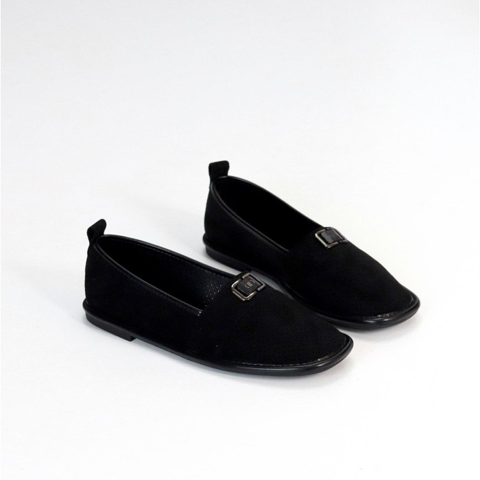 Мокасини жіночі еко-замша чорні 36,37,38,39,40р