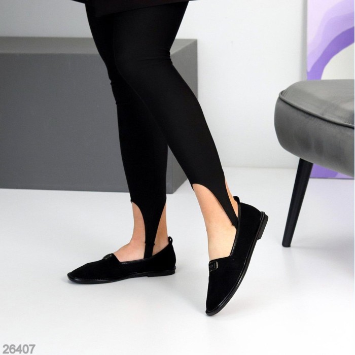 Мокасини жіночі еко-замша чорні 36,37,38,39,40р