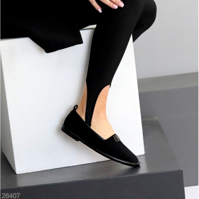 Мокасини жіночі еко-замша чорні 36,37,38,39,40р