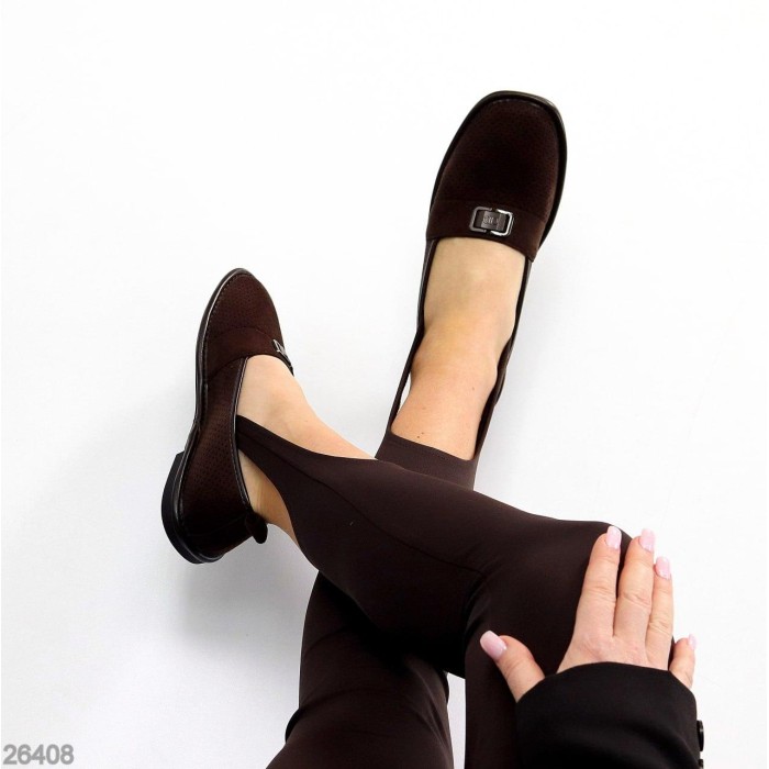 Мокасини жіночі еко-замша колір-шоколад 36,39,41р