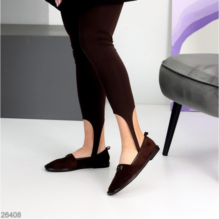 Мокасини жіночі еко-замша колір-шоколад 36,39,41р