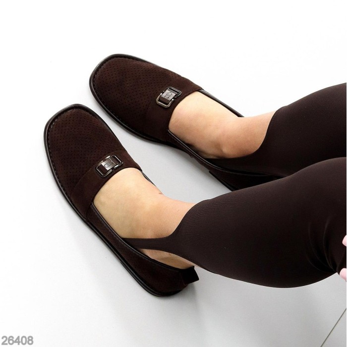 Мокасини жіночі еко-замша колір-шоколад 36,39,41р