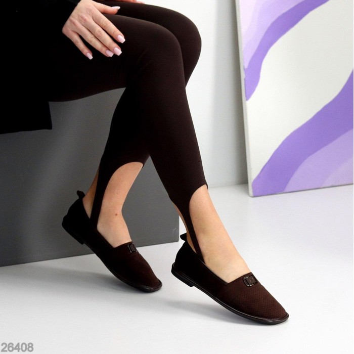 Мокасини жіночі еко-замша колір-шоколад 36,39,41р