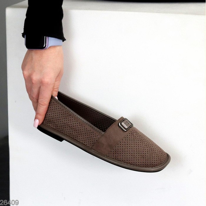 Мокасини жіночі еко-замша колір-коричневий 36,38,39,40,41р