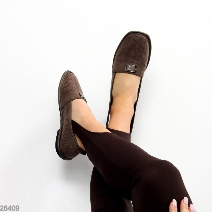 Мокасини жіночі еко-замша колір-коричневий 36,38,39,40,41р