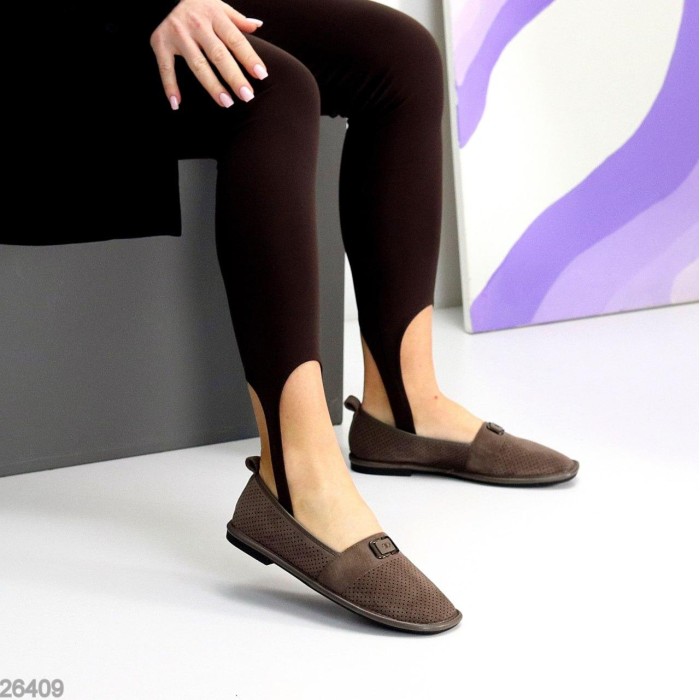 Мокасини жіночі еко-замша колір-коричневий 36,38,39,40,41р