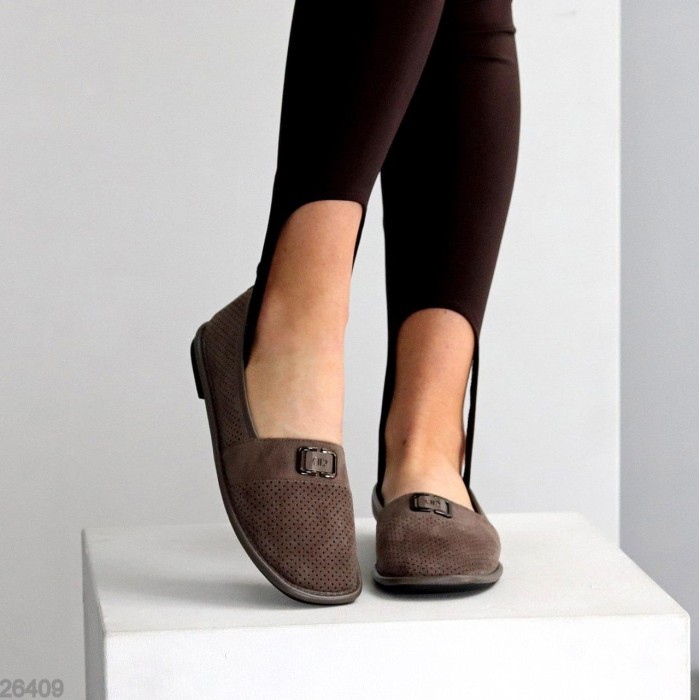 Мокасини жіночі еко-замша колір-коричневий 36,38,39,40,41р