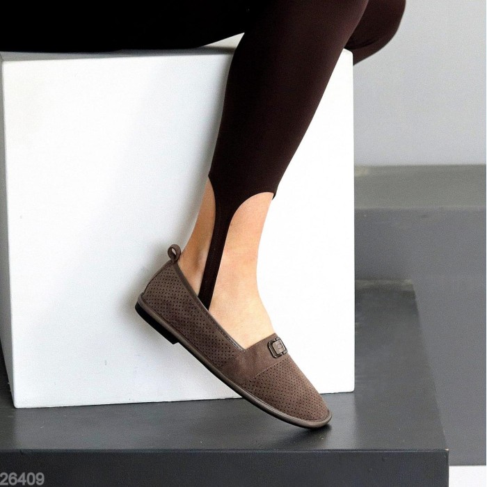 Мокасини жіночі еко-замша колір-коричневий 36,38,39,40,41р