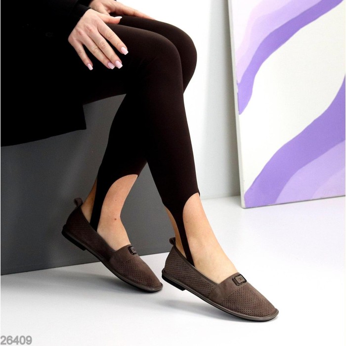 Мокасини жіночі еко-замша колір-коричневий 36,38,39,40,41р