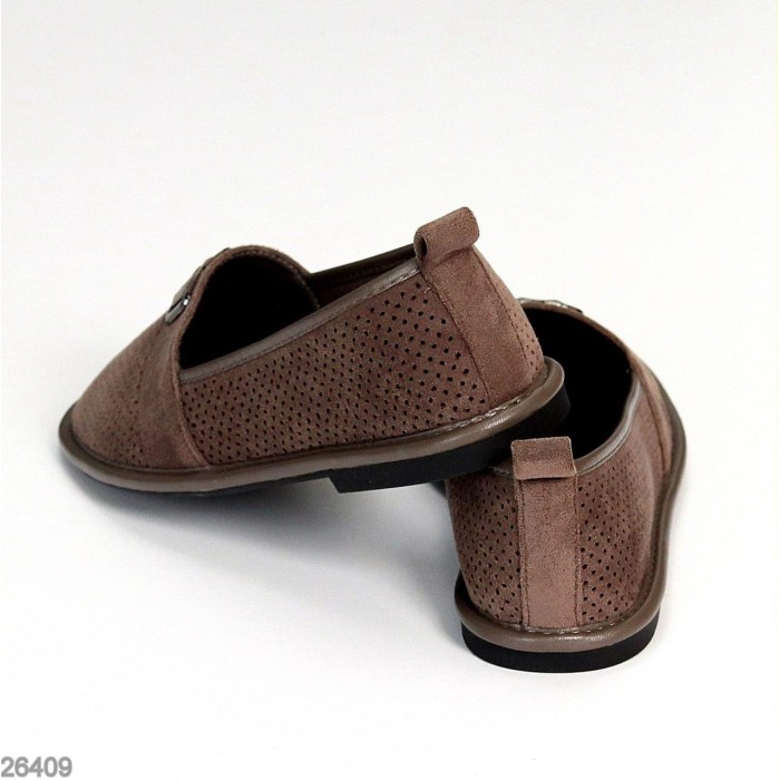 Мокасини жіночі еко-замша колір-коричневий 36,38,39,40,41р