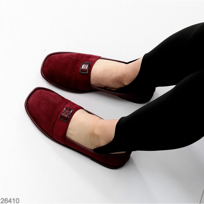 Мокасини жіночі натуральна замша колір-бордо 36,37,39,41р
