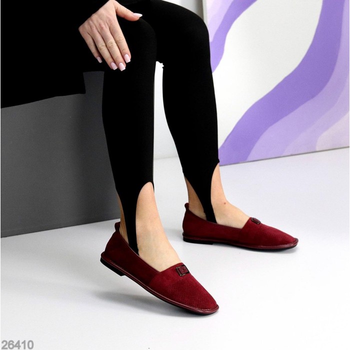 Мокасини жіночі натуральна замша колір-бордо 36,37,39,41р