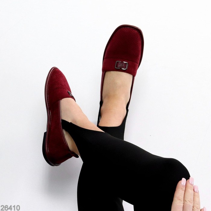 Мокасини жіночі натуральна замша колір-бордо 36,37,39,41р