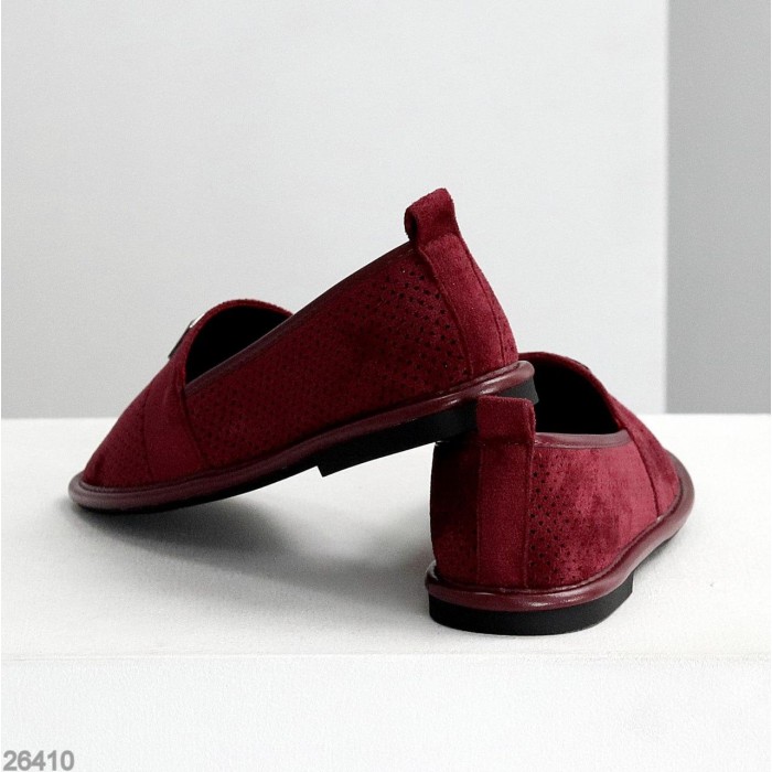 Мокасини жіночі натуральна замша колір-бордо 36,37,39,41р