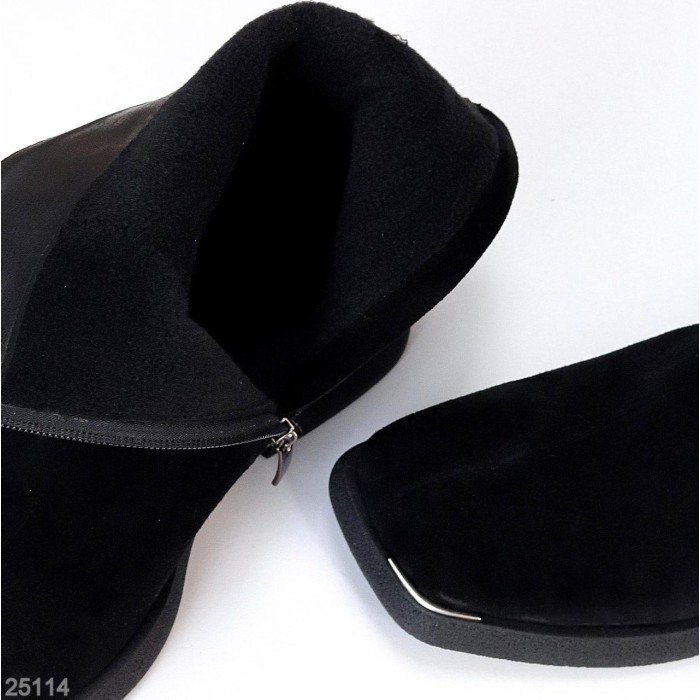 Черевики жіночі натуральна замша чорні демі 37р