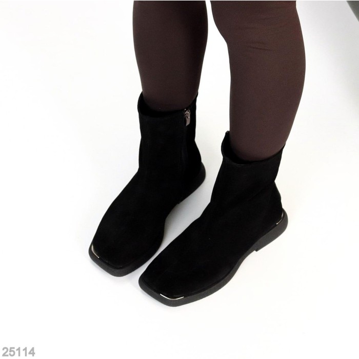 Черевики жіночі натуральна замша чорні демі 37р