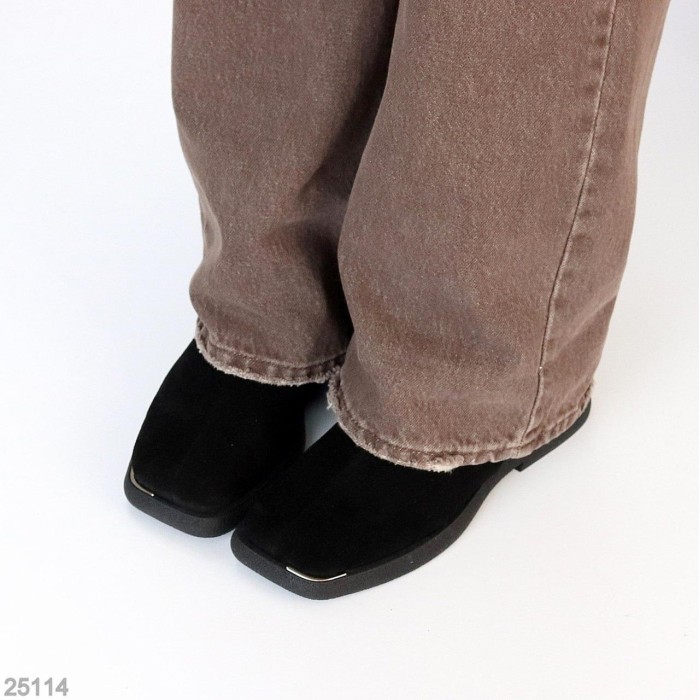 Черевики жіночі натуральна замша чорні демі 37р