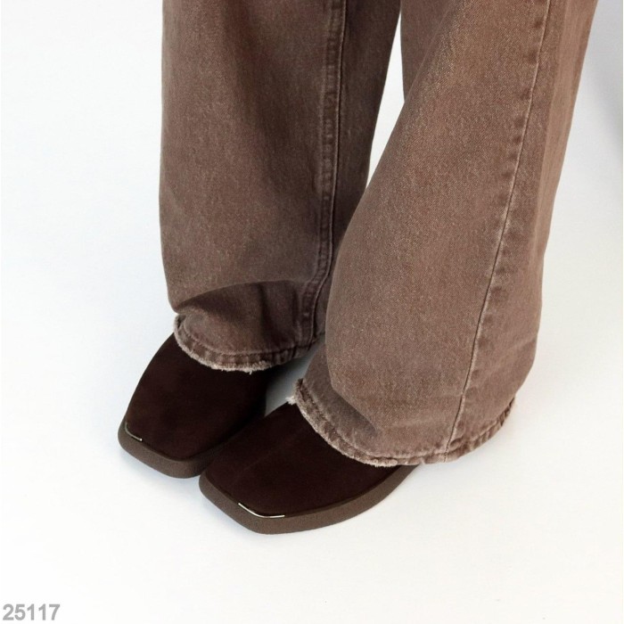 Черевики жіночі натуральна замша колір-шоколад деми 37р