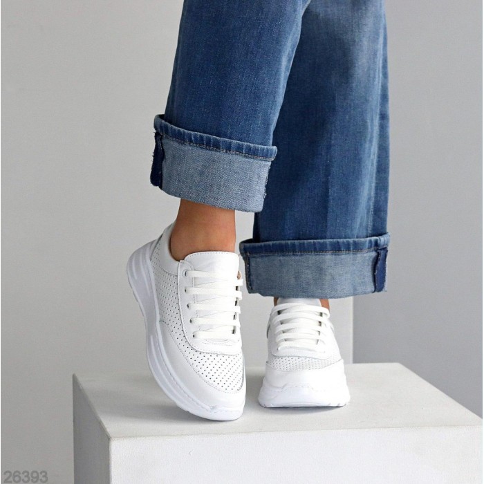 Кросівки жіночі натуральна шкіра білі 36,37,38р