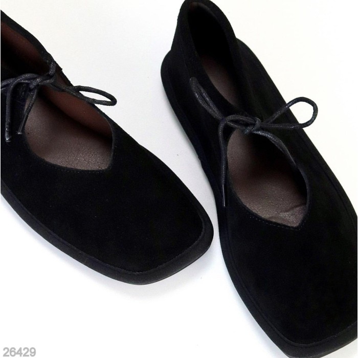 Балетки жіночі натуральна замша колір-чорний 36,38,40р