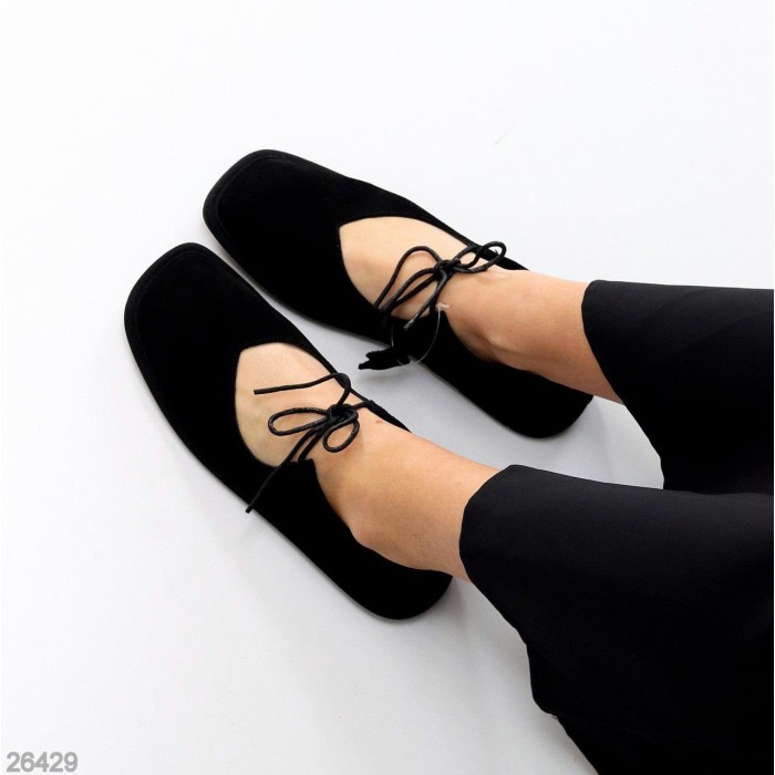 Балетки жіночі натуральна замша колір-чорний 36,38,40р