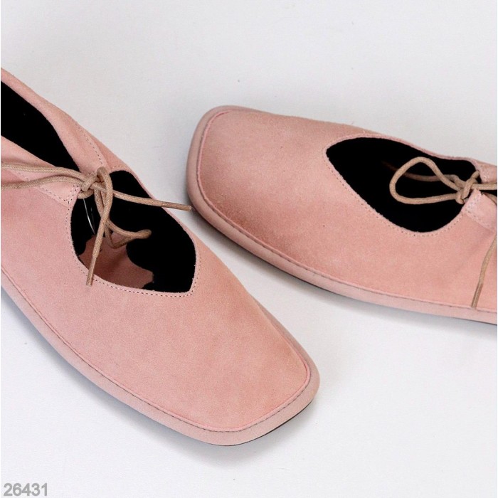 Балетки жіночі натуральна замша колір-пудра 36,37,38,39,40,41р