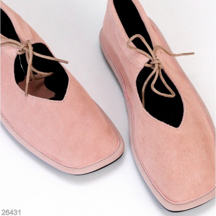Балетки жіночі натуральна замша колір-пудра 36,37,38,39,40,41р