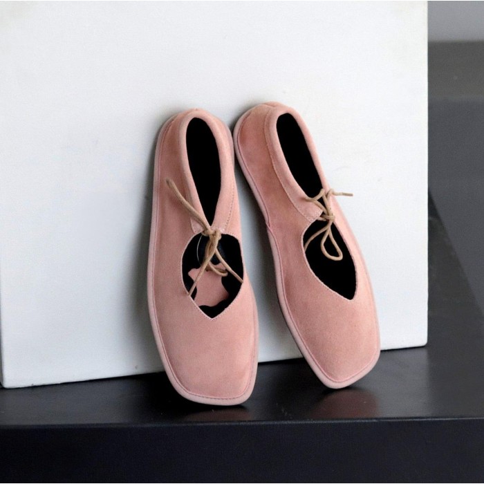 Балетки жіночі натуральна замша колір-пудра 36,37,38,39,40,41р