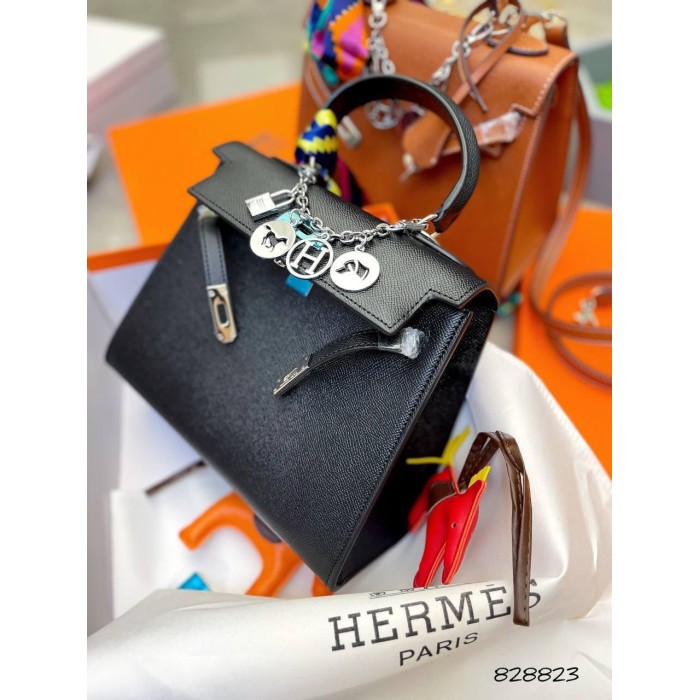 Сумка жіноча люкс натуральна шкіра Айворі Чорний