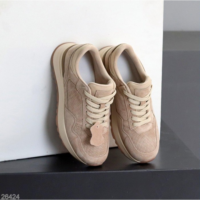 Кросівки жіночі натуральна замша колір беж 36,38,39,40,41р