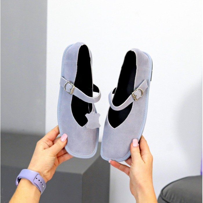 Сліпони жіночі натуральна шкіра колір-блакитний 36,39,41р