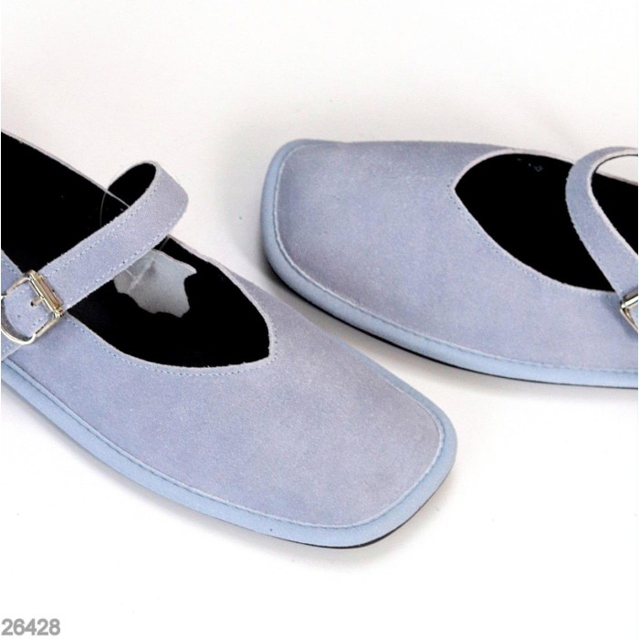 Сліпони жіночі натуральна шкіра колір-блакитний 36,39,41р