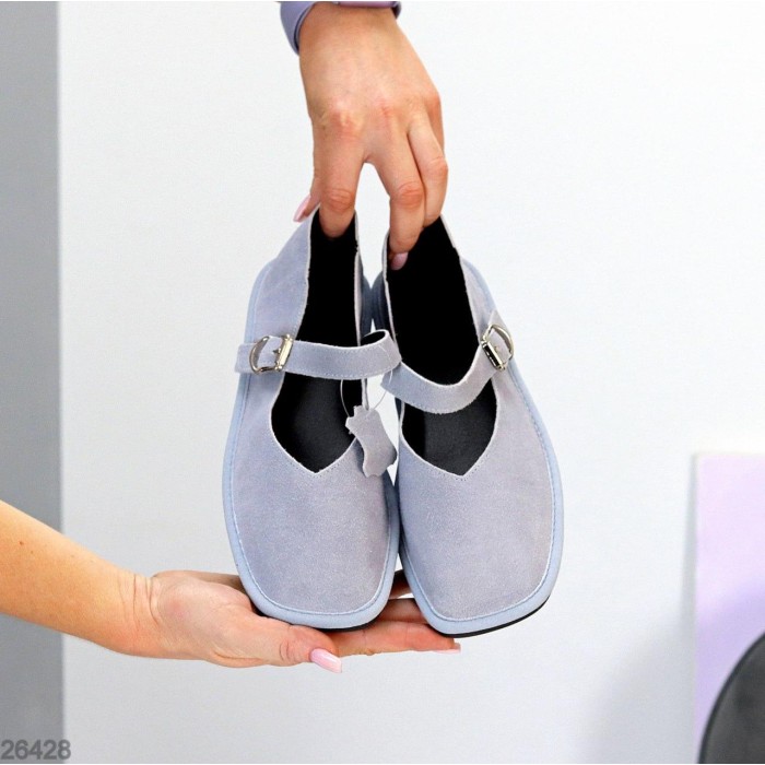 Сліпони жіночі натуральна шкіра колір-блакитний 36,39,41р