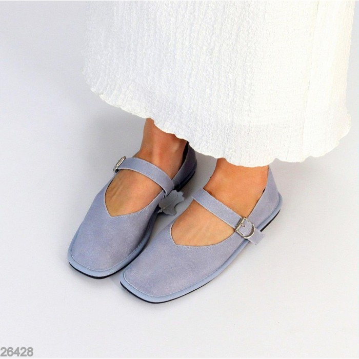 Сліпони жіночі натуральна шкіра колір-блакитний 36,39,41р