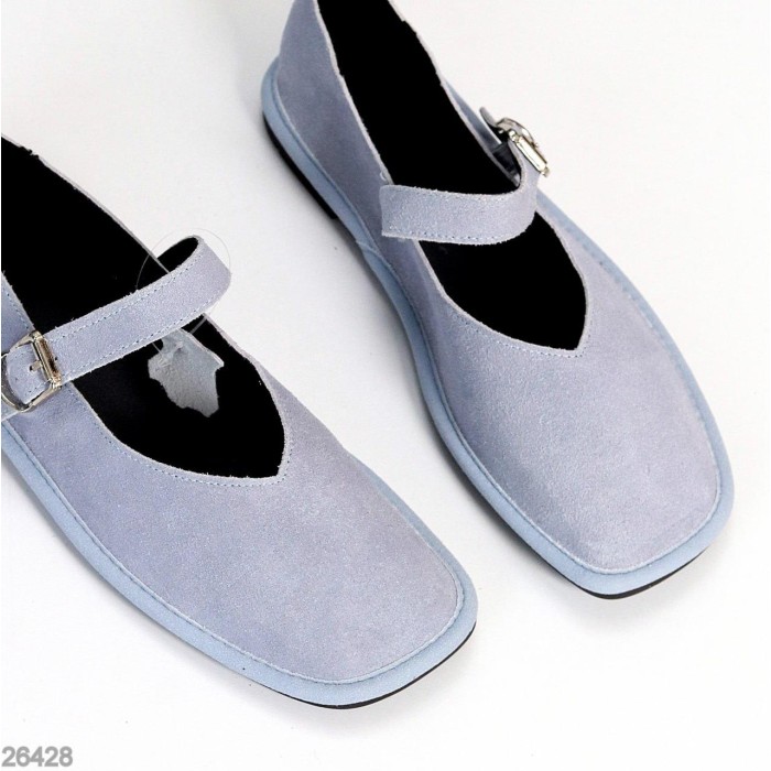 Сліпони жіночі натуральна шкіра колір-блакитний 36,39,41р