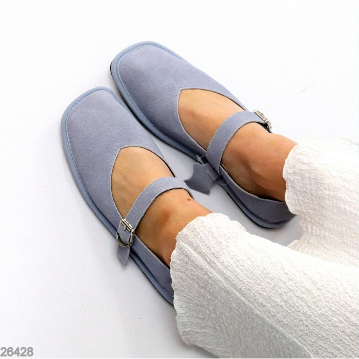 Сліпони жіночі натуральна шкіра колір-блакитний 36,39,41р