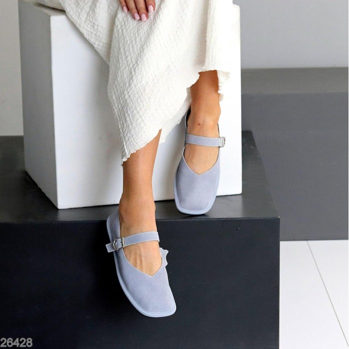 Сліпони жіночі натуральна шкіра колір-блакитний 36,39,41р