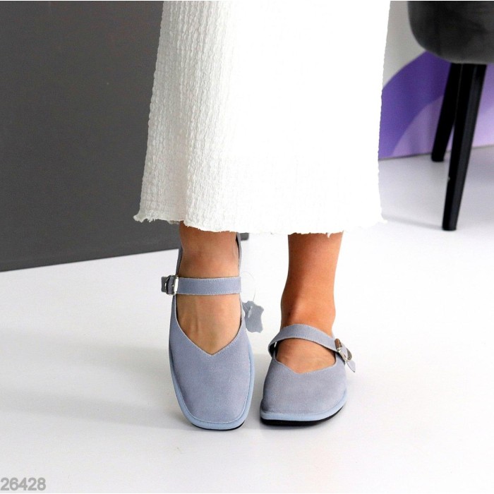 Сліпони жіночі натуральна шкіра колір-блакитний 36,39,41р