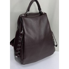 Рюкзак жіночій  декор застібки натуральна шкіра.Чорний, Беж, Шоколад