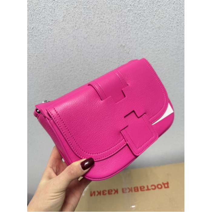 Сумка жіноча 3 відділення з натуральної шкіра колір: Чорна, Малина, Беж, Поморанчевий