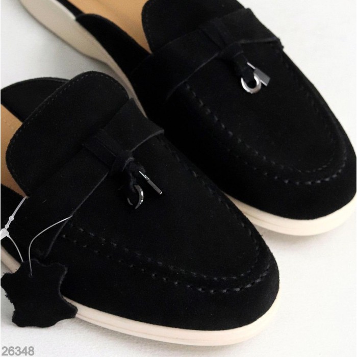 Мюлі жіночі натуральна замша колір-чорний 36,37,38,39,41р