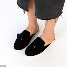 Мюлі жіночі натуральна замша колір-чорний 36,37,38,39,41р