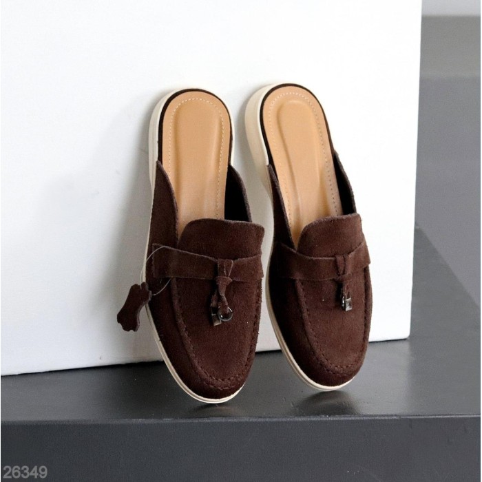 Мюлі жіночі натуральна замша колір-шоколад 36,37,38,39,40,41р