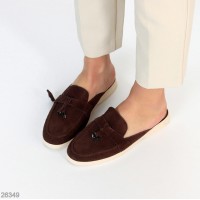 Мюлі жіночі натуральна замша колір-шоколад 36,37,38,39,40,41р