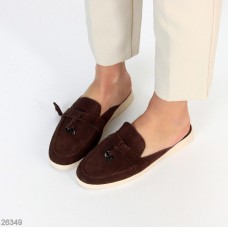 Мюлі жіночі натуральна замша колір-шоколад 36,37,38,39,40,41р