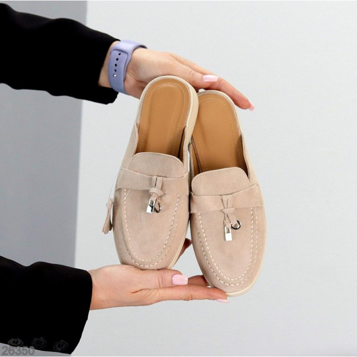 Мюлі жіночі натуральна замша колір-беж 36,37,39,40,41р